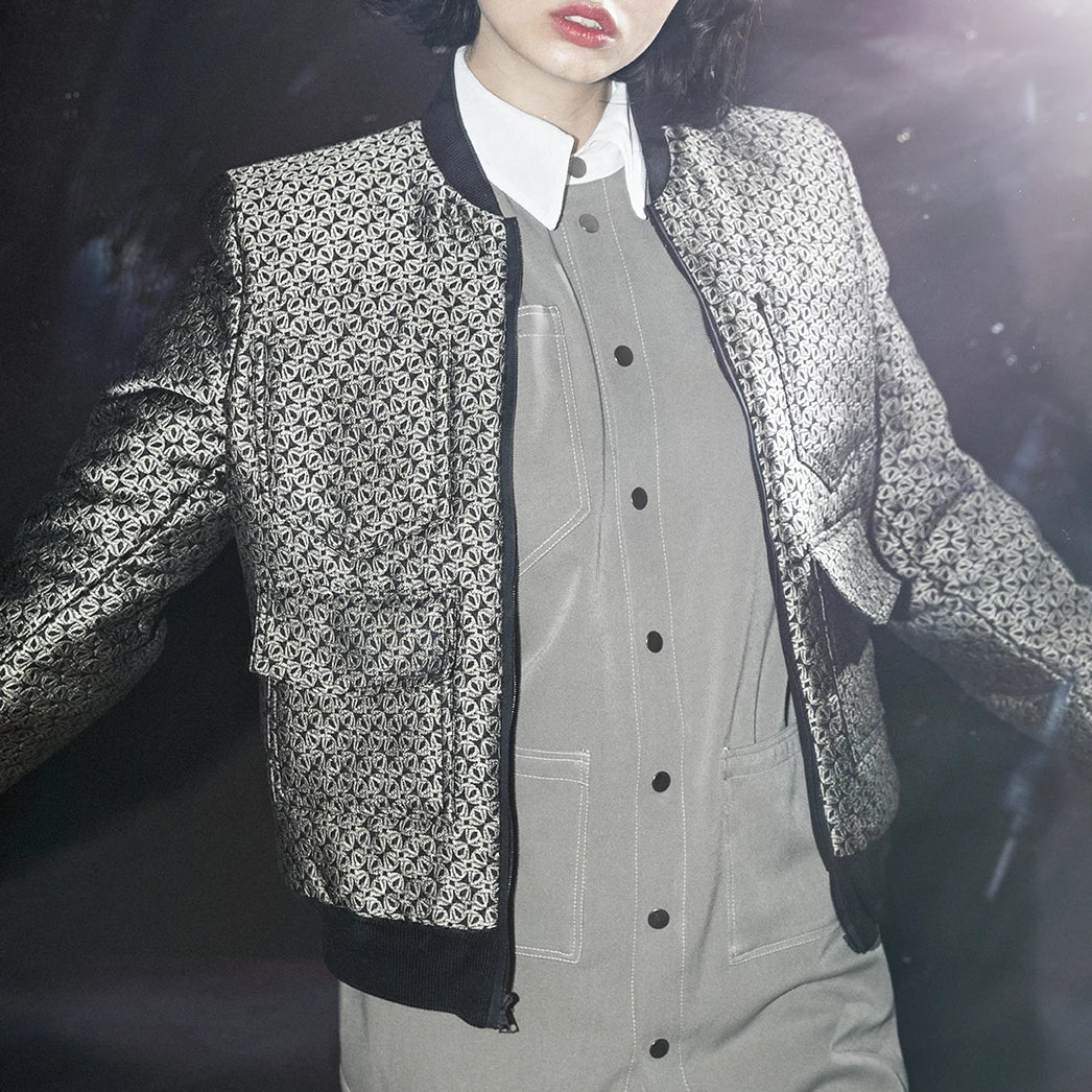 JACQUARD BOMBER JACKET