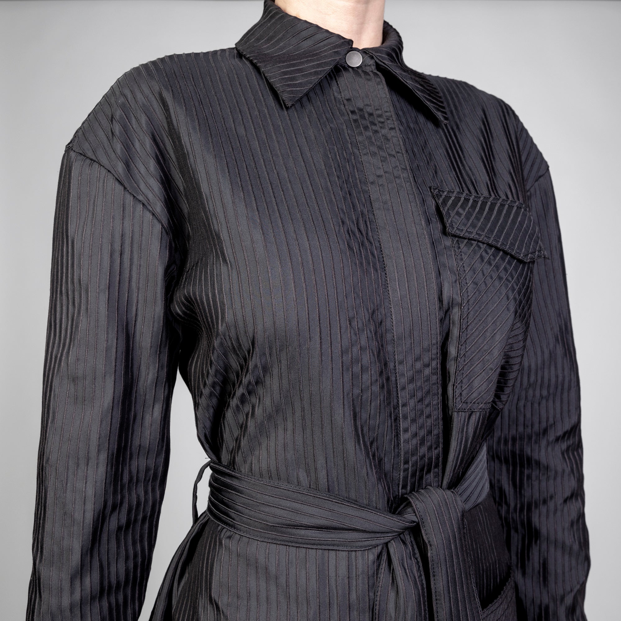 3D Pinstripe Dress
